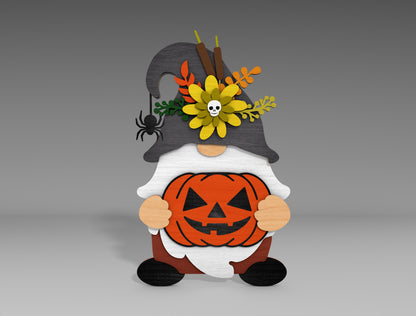 Halloween Gnome Standing Decor SVG Bundle for Glowforge xTool LightBurn