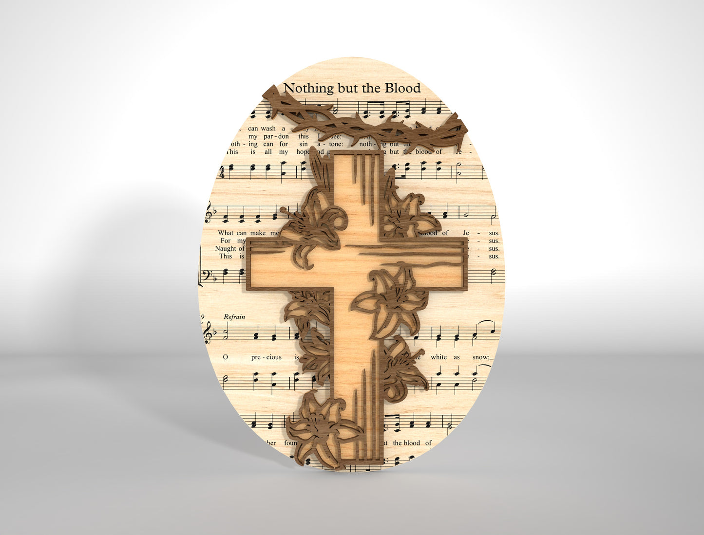 Christian Easter Cross Egg SVG Jesus Cross Decor for Glowforge and xTool