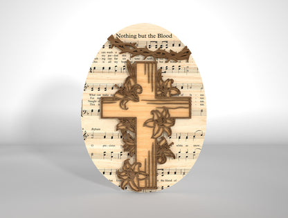 Christian Easter Cross Egg SVG Jesus Cross Decor for Glowforge and xTool