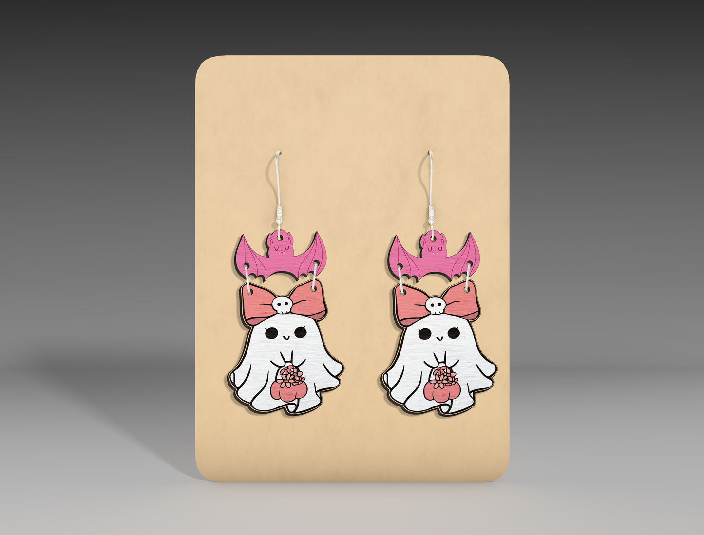 Halloween Ghost Bow Earrings SVG Bundle 11 Designs for xTool Glowforge LightBurn