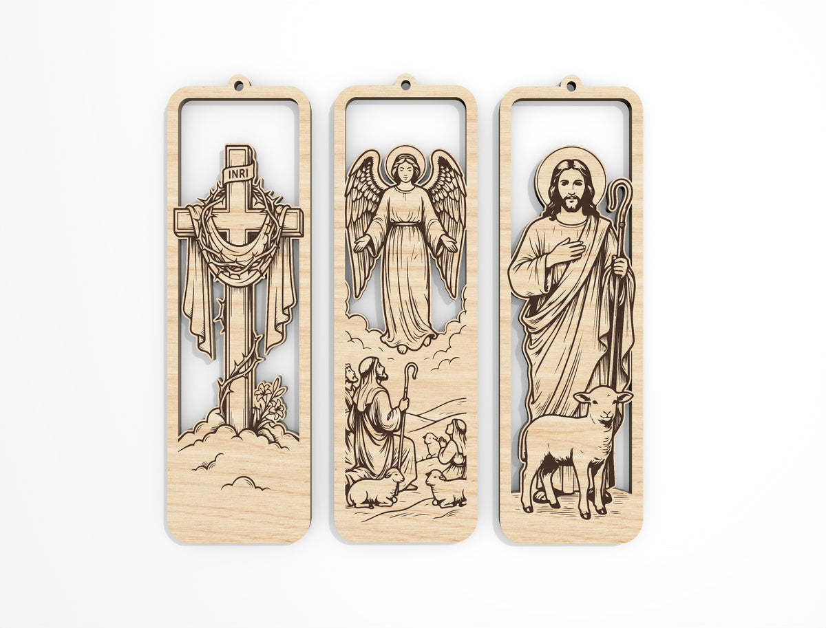 Christmas Nativity Bookmark SVG Bundle Christian Laser Cut Files