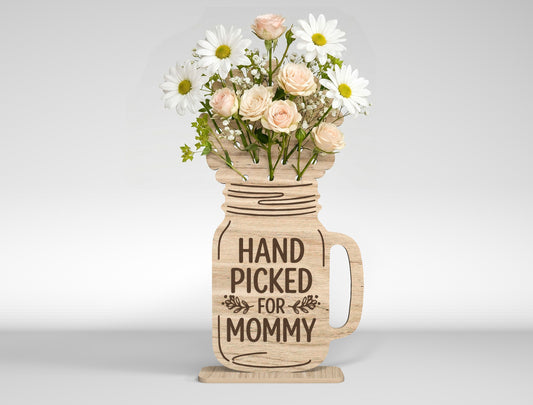 Mother's Day Flower Holder SVG Bundle Laser Cut File for LightBurn and xTool