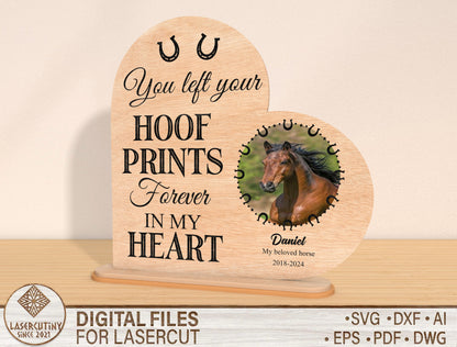 Horse Memorial Photo SVG Bundle Laser Cut File