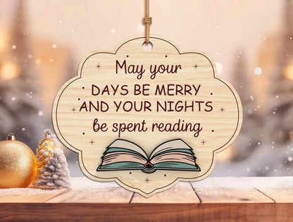 Book Lover Christmas Ornament SVG Bundle 6