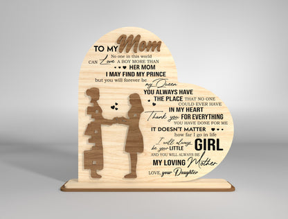 Parent Appreciation Heart Sign SVG for Glowforge and LightBurn