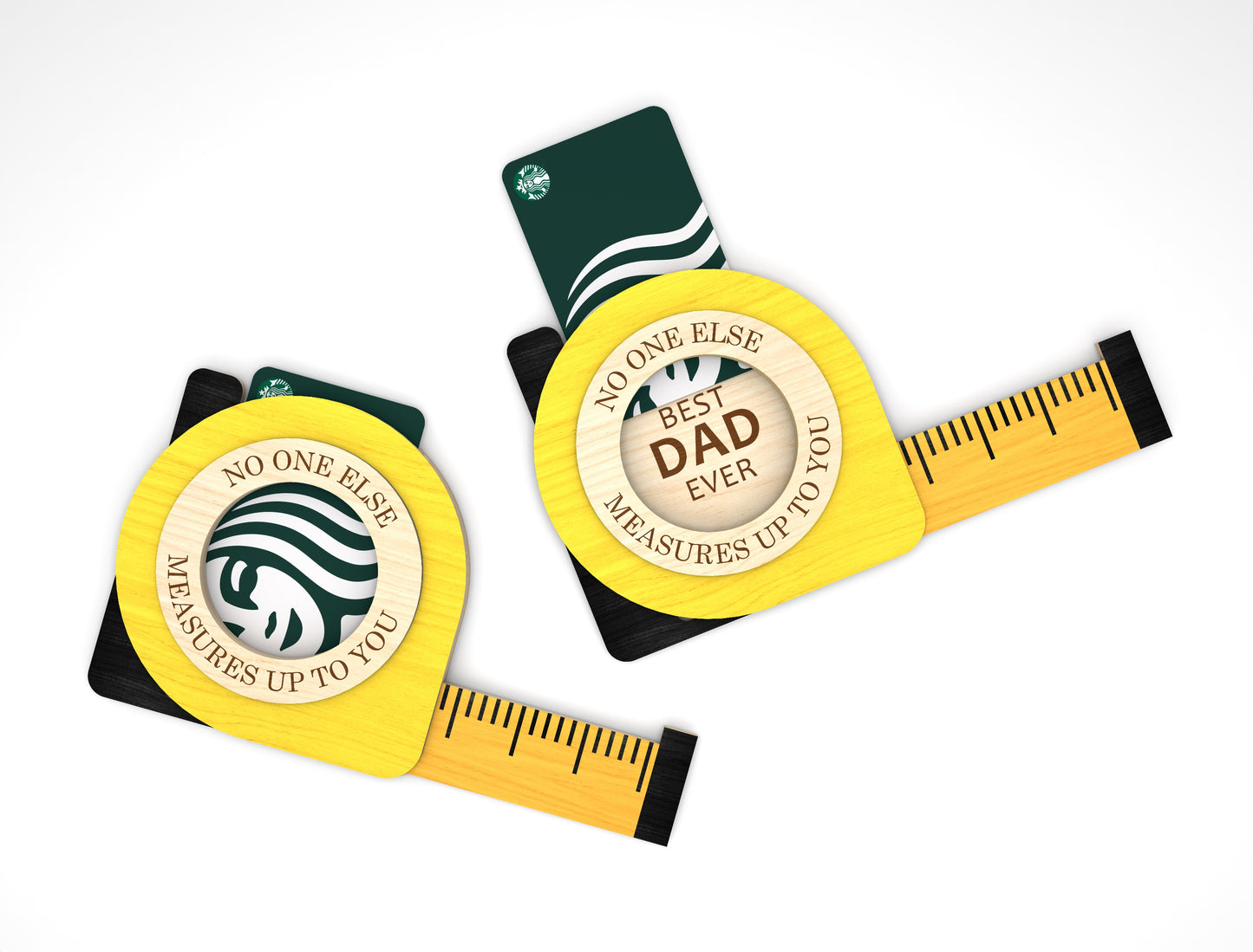 Dad Tape Measure Gift Card Holder SVG Laser Cut File for xTool and LightBurn