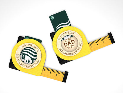 Dad Tape Measure Gift Card Holder SVG Laser Cut File for xTool and LightBurn
