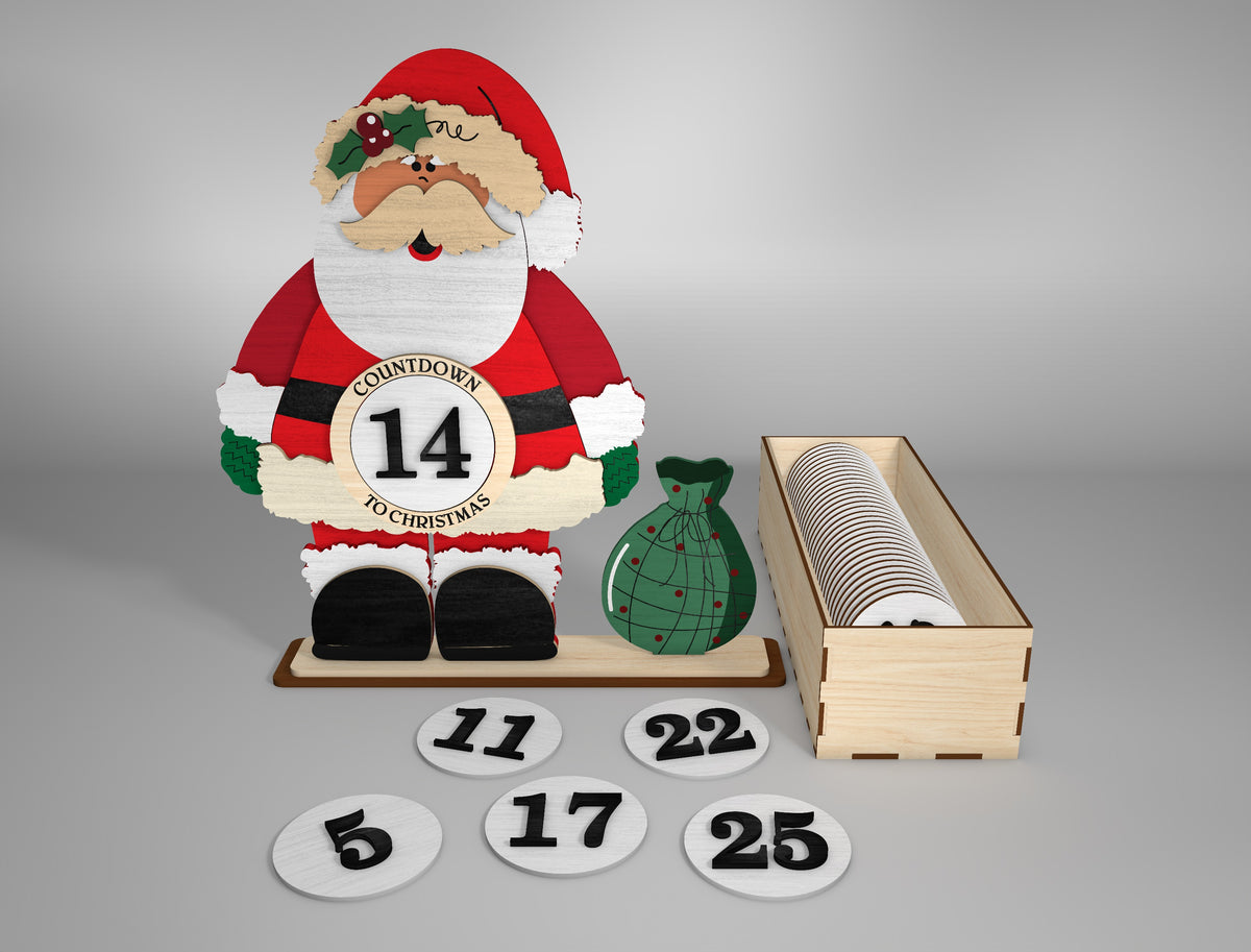 Standing Countdown Santa SVG 6