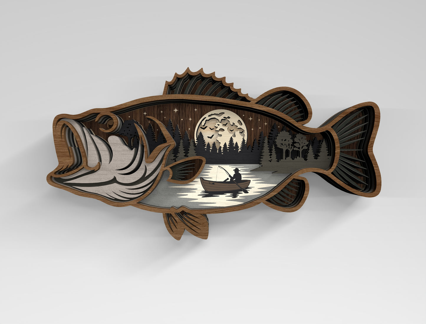 Fish SVG Bundle for Glowforge xTool LightBurn Multilayer Laser Cut File