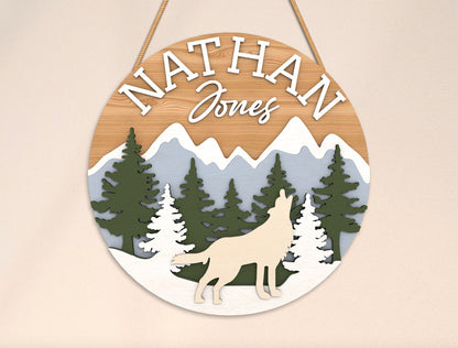 Personalized Forest Animal Name Sign SVG Bundle for xTool and Glowforge