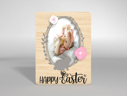 Easter Photo Frame SVG Bunny Baby Happy Easter 5 Designs for Glowforge and xTool