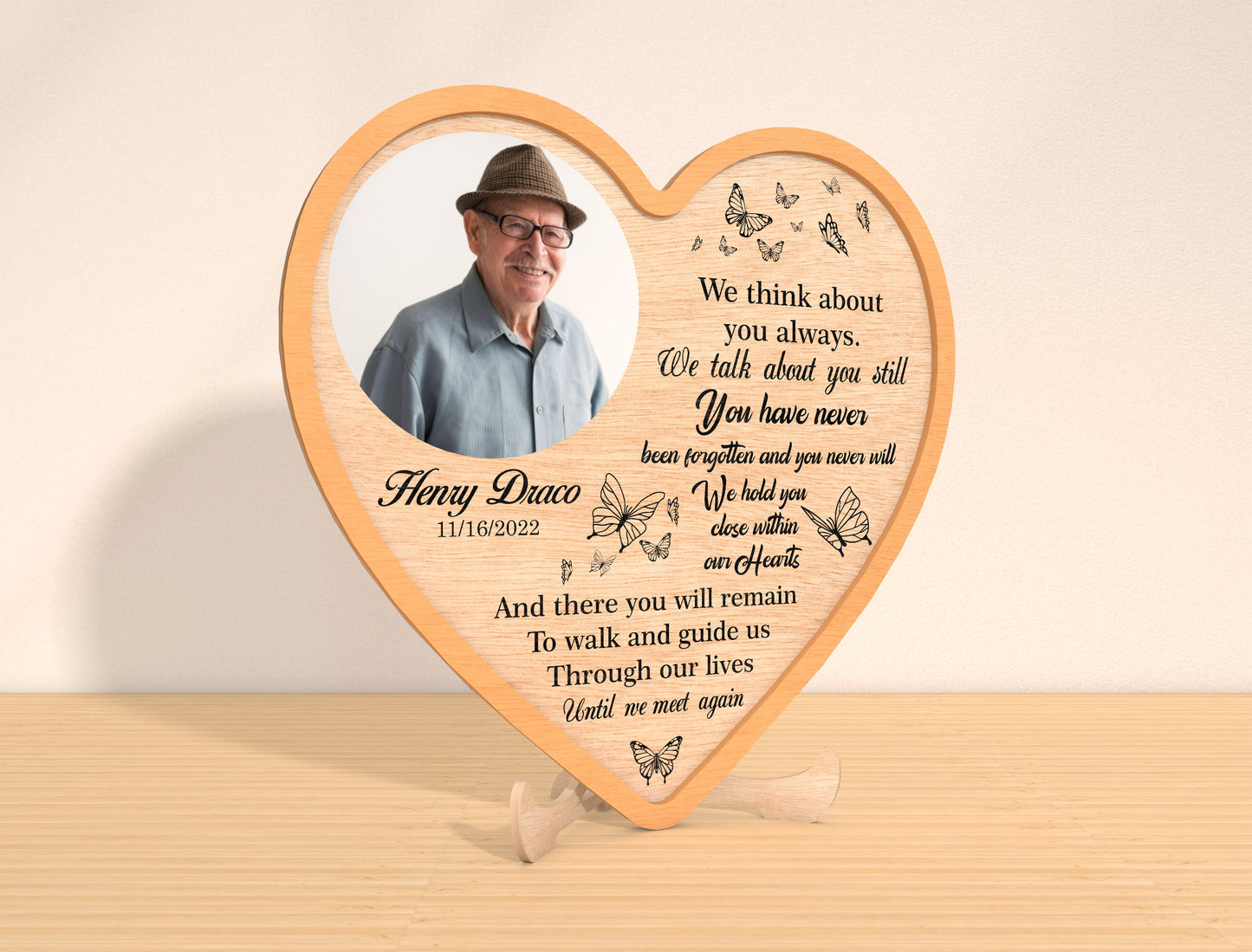 Heart Photo Memorial Plaque SVG Laser Cut File for xTool