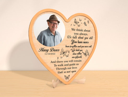 Heart Photo Memorial Plaque SVG Laser Cut File for xTool
