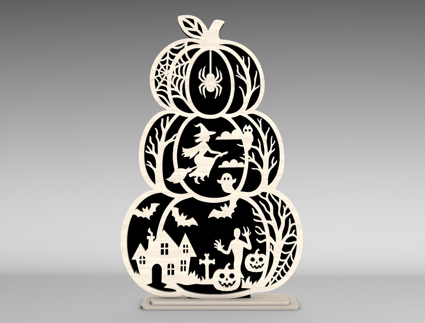 Halloween Pumpkin Silhouette SVG Bundle Laser Cut Files for Glowforge