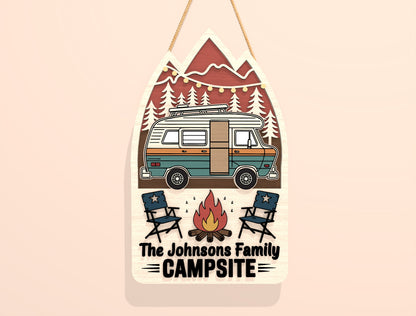 Personalized Campsite Door Sign SVG Bundle for Glowforge and xTool