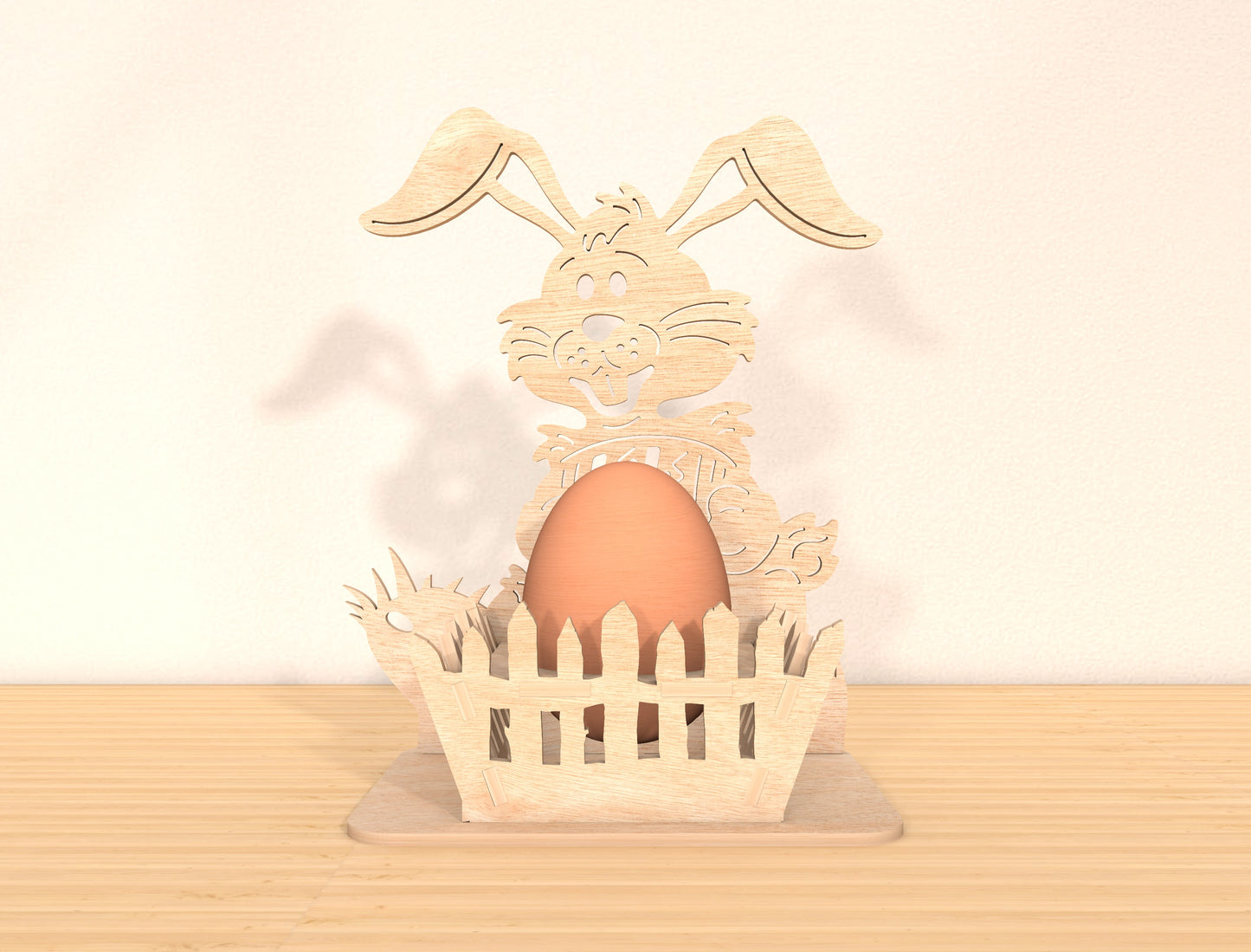 Bunny Egg Holder SVG Bundle Simple Rabbit Egg Stand for Glowforge and xTool