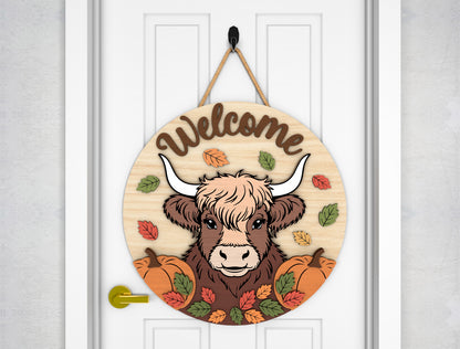 Autumn Fall Door Hanger SVG Bundle for Glowforge xTool LightBurn 6 Designs