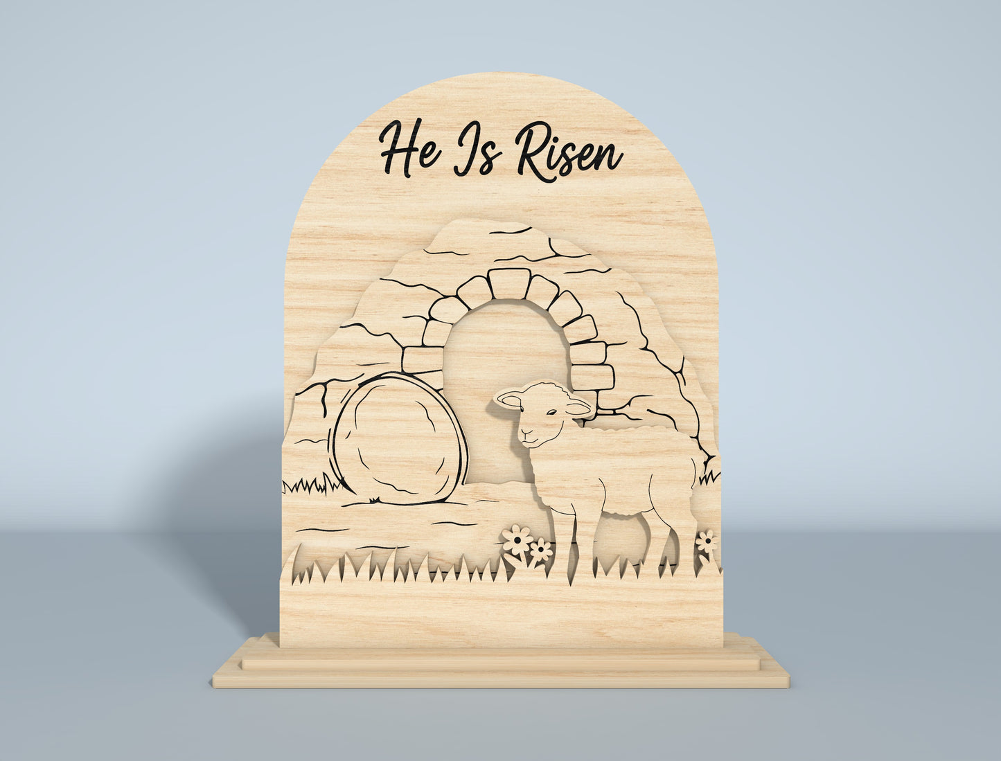 Christian Easter Tabletop SVG Bundle Engraved Scene for Glowforge