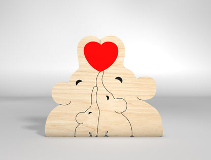 Personalized Animal Family Puzzle SVG for Glowforge and xTool