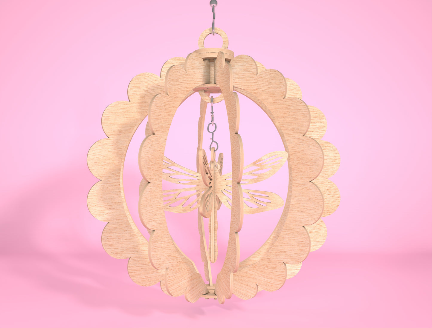 Butterfly Hanging Spinner SVG Laser Cut File for xTool and Glowforge