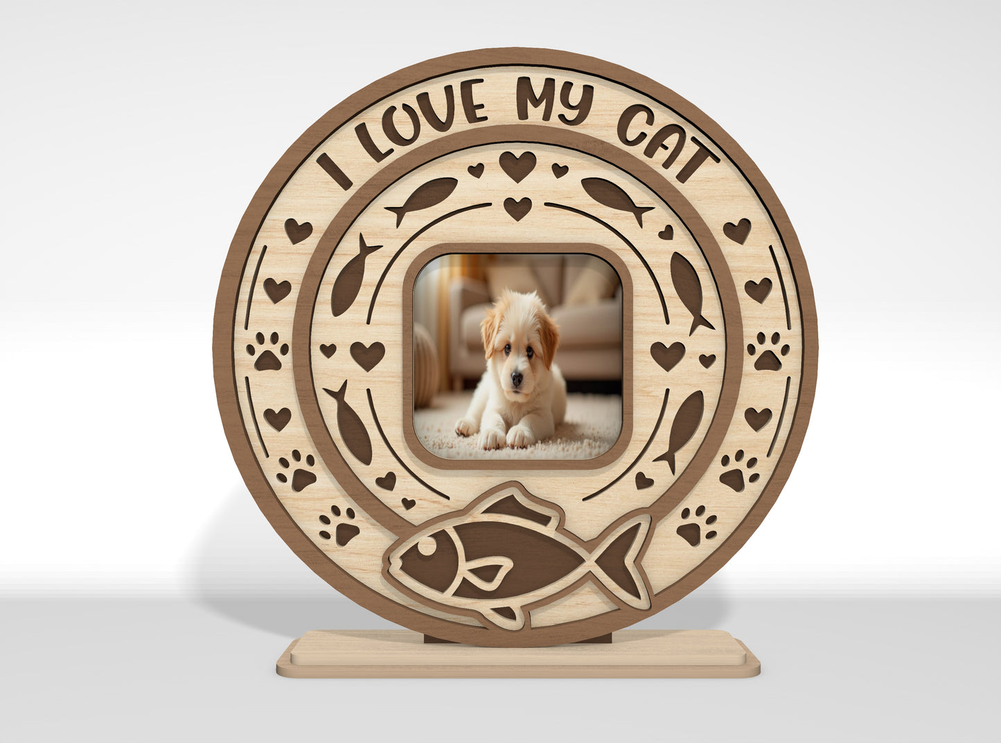 Dog Memorial Tabletop Sign SVG Bundle Pet Photo Frame Laser Cut File for Glowforge