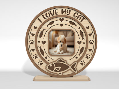 Dog Memorial Tabletop Sign SVG Bundle Pet Photo Frame Laser Cut File for Glowforge