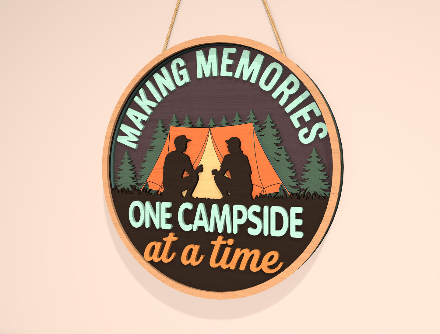 Camping Door Sign Bundle SVG for LightBurn and Glowforge Laser Cut File