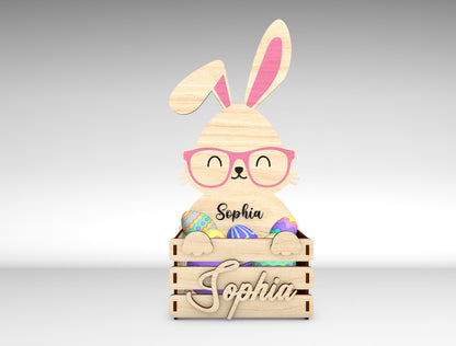 Personalized Easter Bunny Basket SVG Bundle for LightBurn and xTool