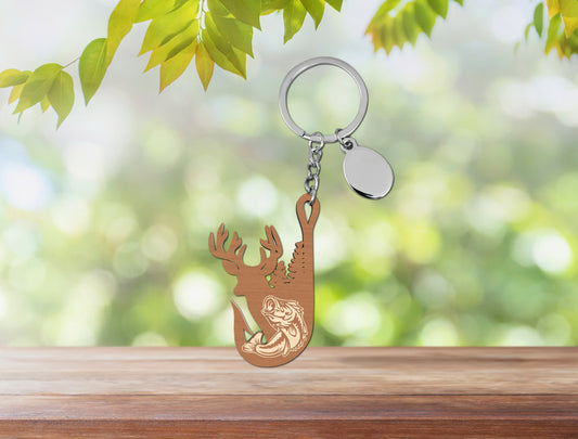 Fishing Hook Keychain SVG Bundle Laser Cut File for xTool and Glowforge