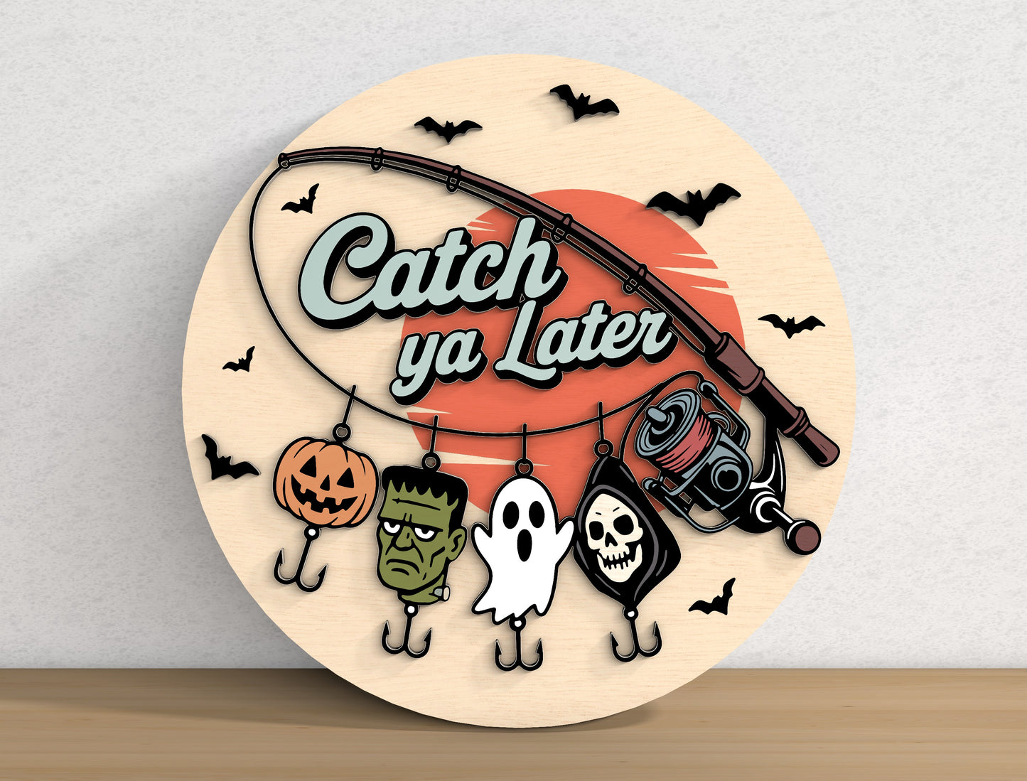 Funny Halloween Door Sign SVG Bundle 9 Designs for LightBurn Glowforge xTool