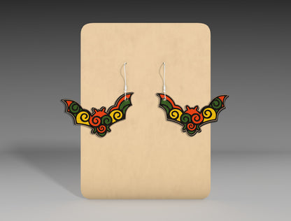Halloween Bat Earrings SVG Bundle 8 Designs for LightBurn Glowforge xTool