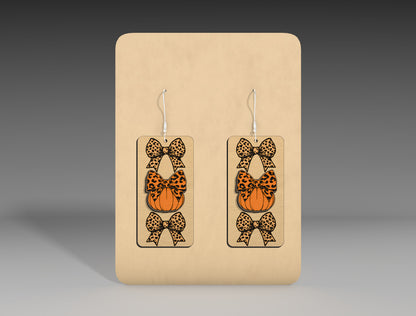 Halloween Rectangle Earrings SVG Bundle 10 Designs for Glowforge xTool