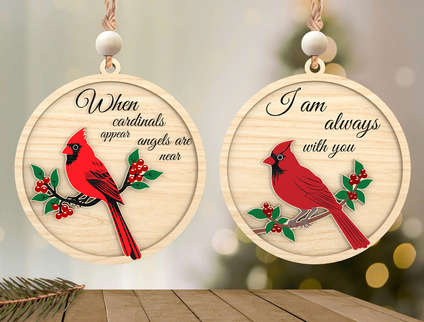Cardinal Memorial Ornament SVG Bundle for xTool and Glowforge