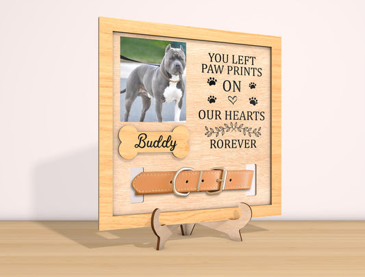Dog Memorial Photo Collar Holder SVG Laser Cut File for xTool