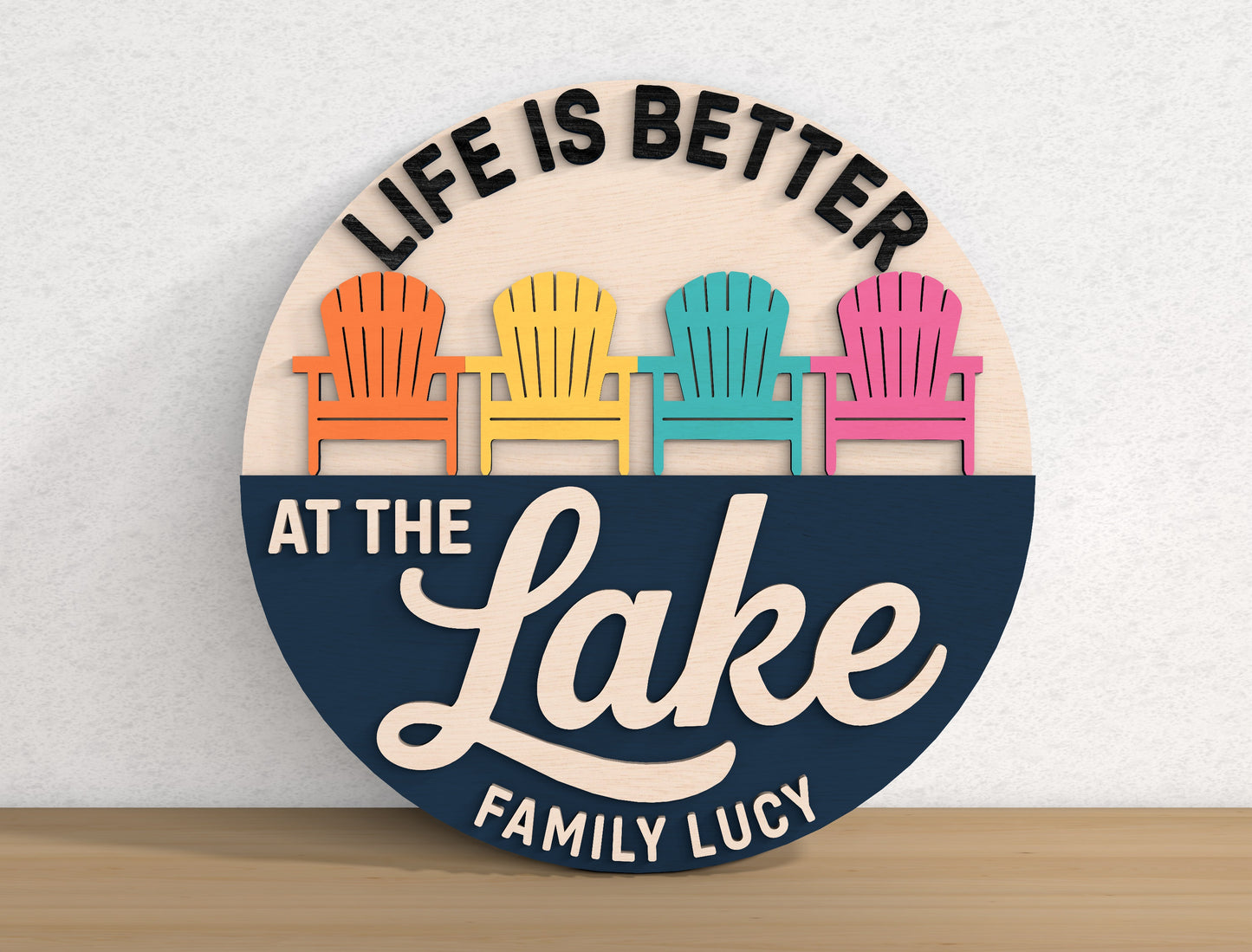 Lake Life Door Sign SVG Bundle Laser Cut File for Glowforge and LightBurn