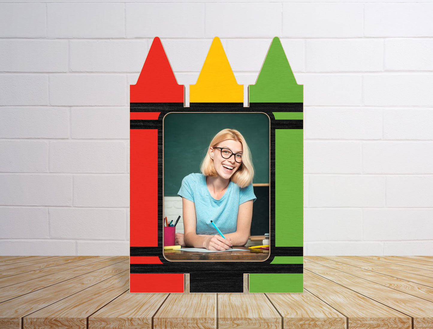 Teacher Photo Frame SVG Bundle School Theme Laser Cut File for xTool and Glowforge