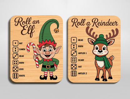 Christmas Puzzle Game SVG Bundle 13 Roll a Character Designs
