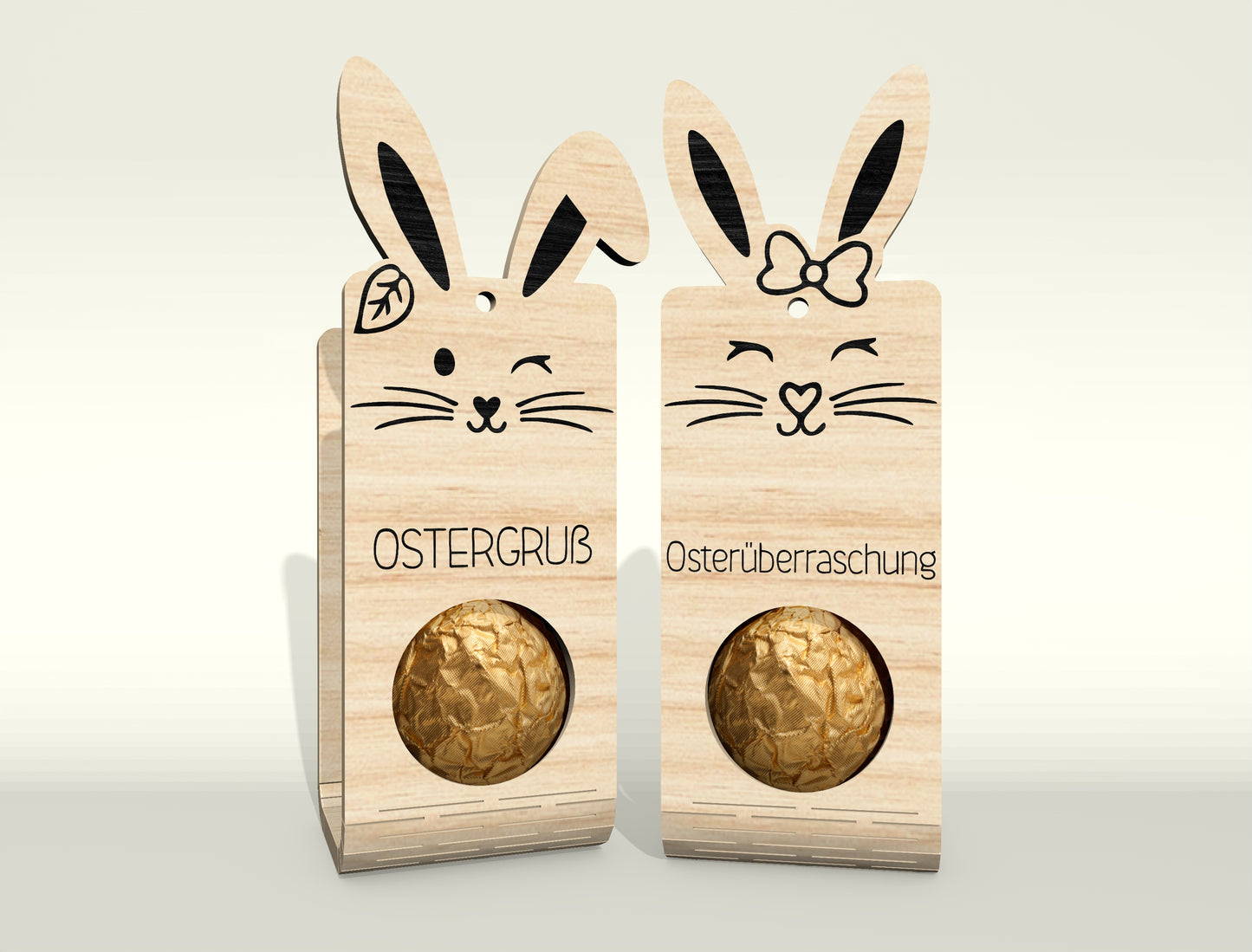 Easter Bunny Chocolate Holder SVG Bundle 25 Designs for Glowforge and xTool