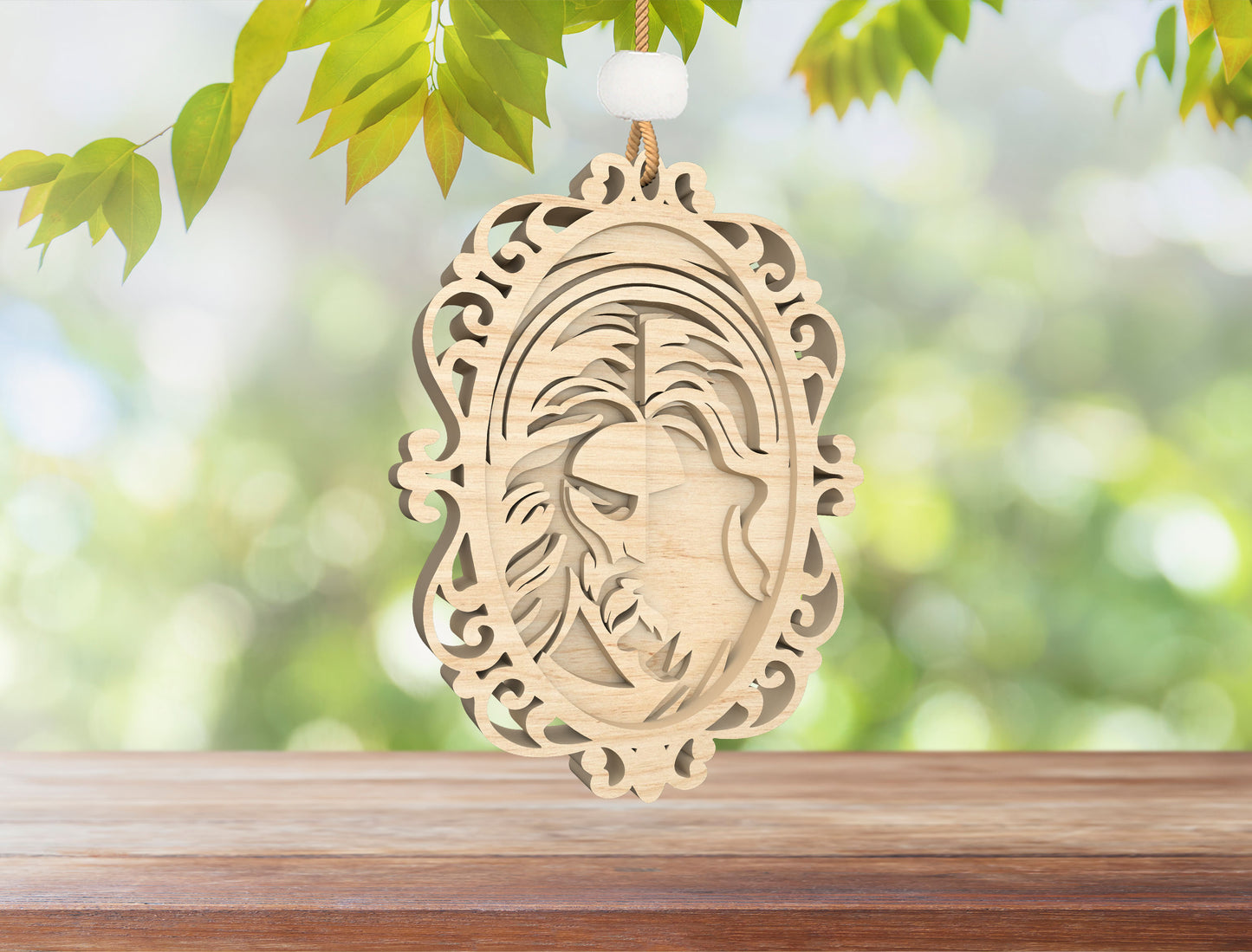 Christian Layered Ornament SVG Jesus Cross Faith Scene for Glowforge and xTool