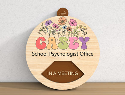 Personalized Teacher Office Door Sign SVG Laser Cut File for xTool and Glowforge