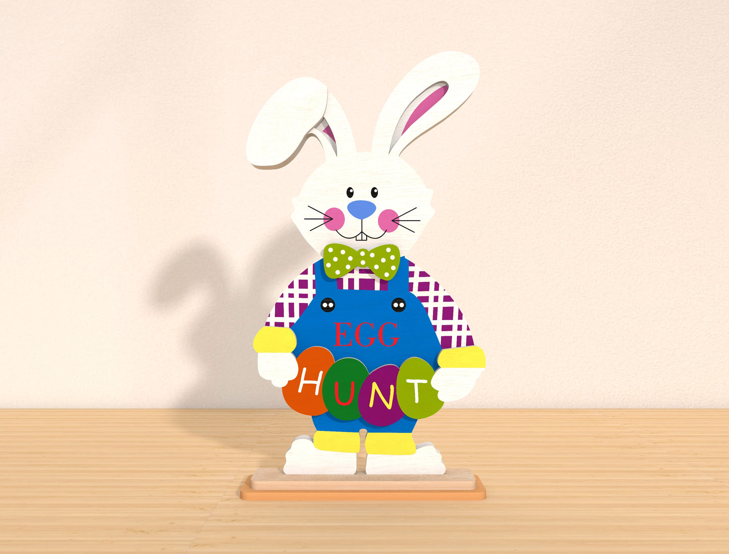 Easter Bunny Tabletop SVG Bundle Rabbit Sign 6 Designs for LightBurn and xTool