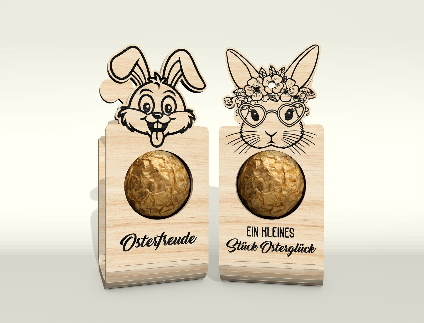 Easter Bunny Chocolate Holder SVG V2 Bundle 25 Designs for LightBurn