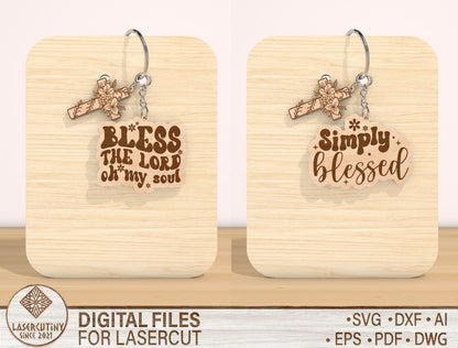 Christian Keychain SVG Bundle Bible Verse 12 Designs for Glowforge