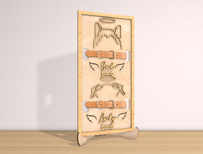 Dog Memorial Collar Holder SVG Laser Cut File for Glowforge