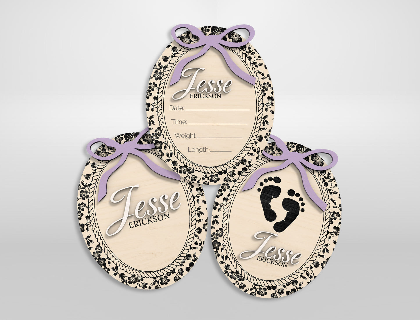 Personalized Baby Birth Stat SVG for xTool and Glowforge