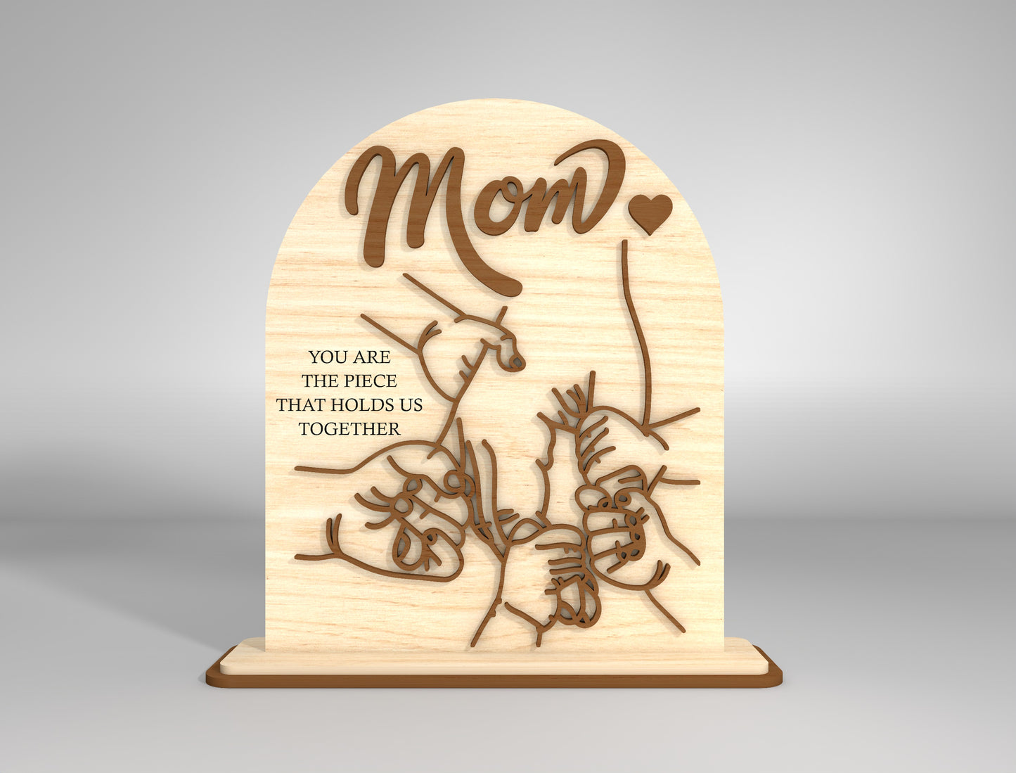 Family Hands Silhouette SVG Bundle Mom and Kids for Glowforge
