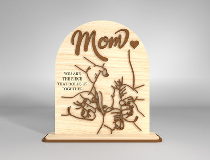 Family Hands Silhouette SVG Bundle Mom and Kids for Glowforge