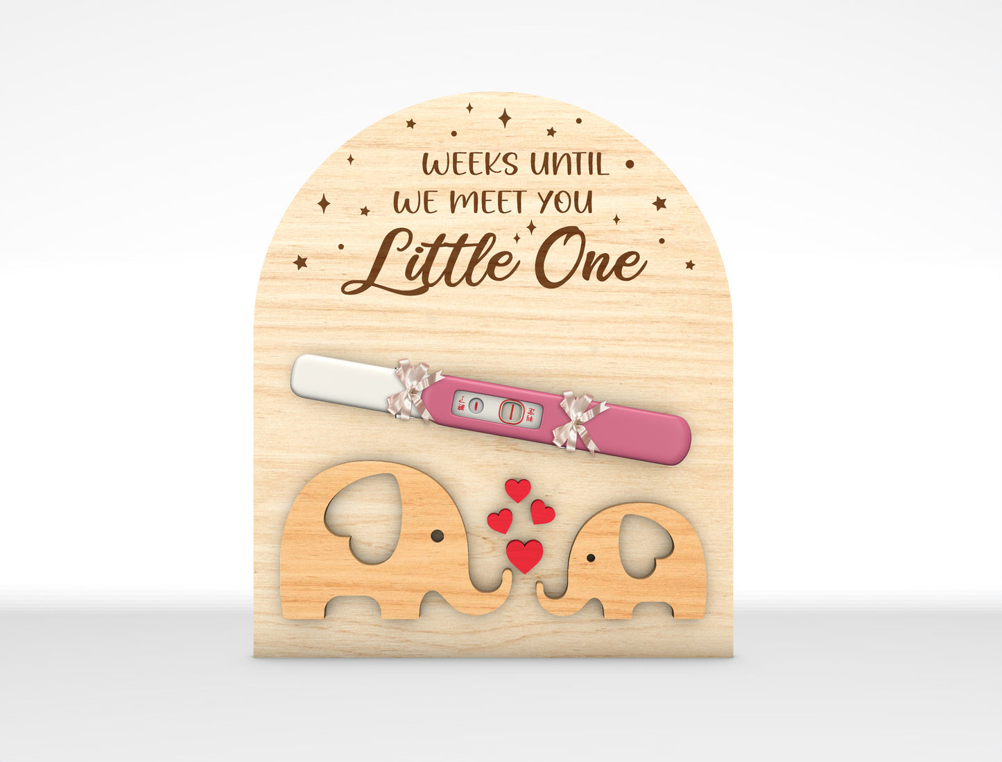 Pregnancy Announcement Plaque SVG Laser Cut File for Glowforge and xTool