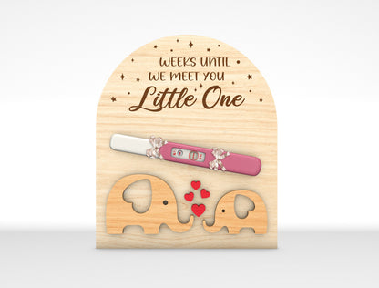 Pregnancy Announcement Plaque SVG Laser Cut File for Glowforge and xTool