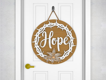 Christian Easter Door Sign SVG Faith Bundle 5 Designs for LightBurn and xTool